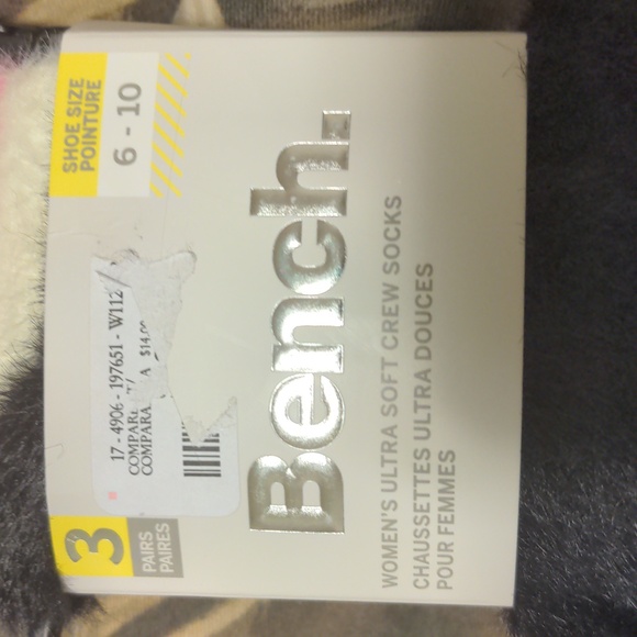 Bench 3pairs Womens Ultra Soft Crew Socks 6-10 - Picture 5 of 8